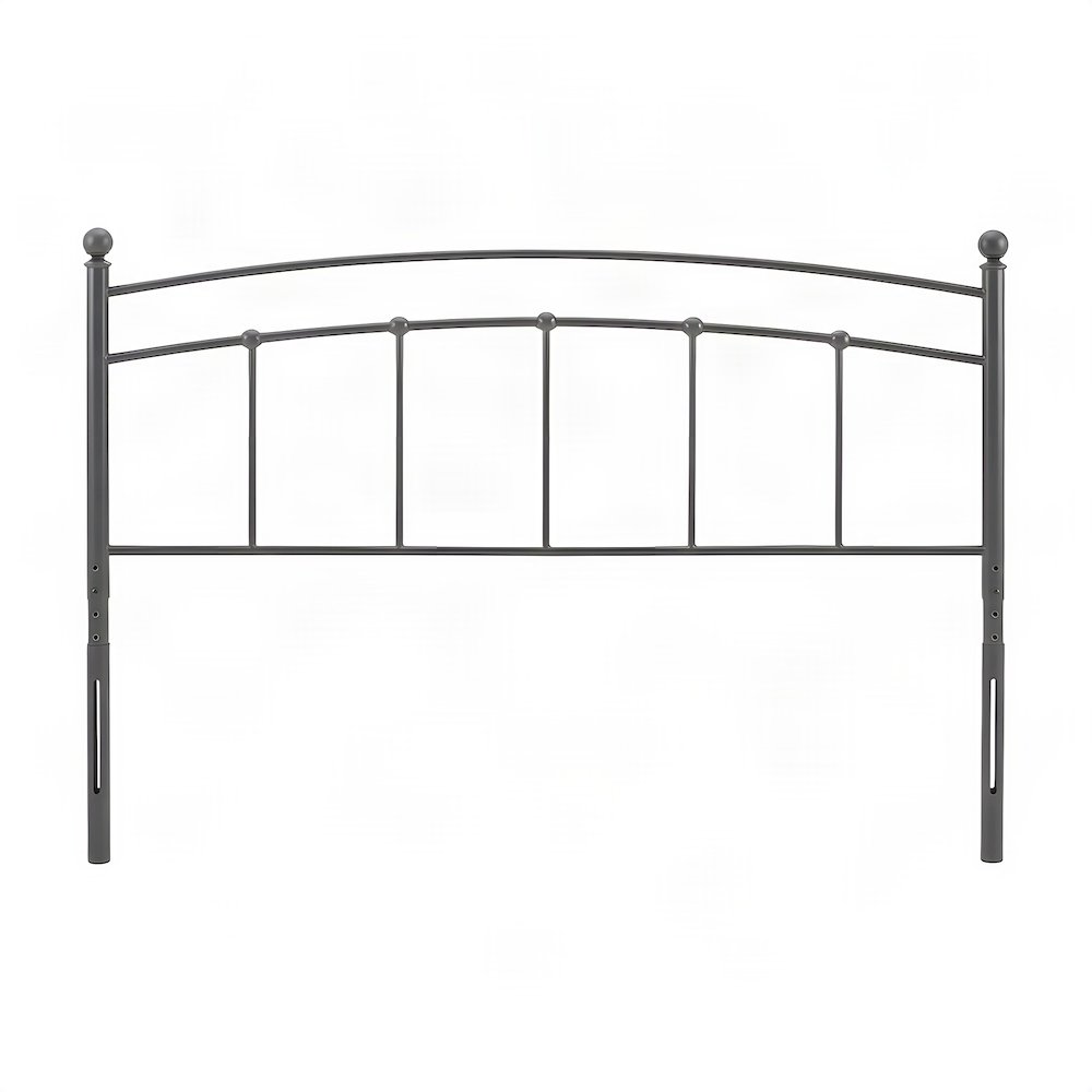 Metal Queen Headboard Only with Industrial Iron Frame Design, Gray