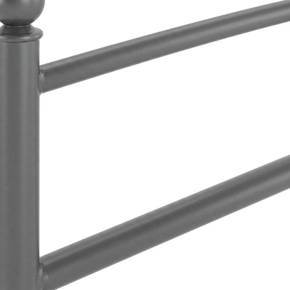 Metal Queen Headboard Only with Industrial Iron Frame Design, Gray