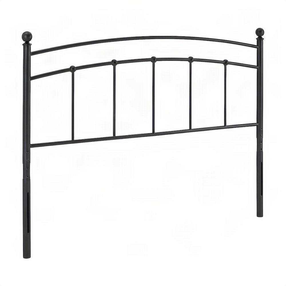 Metal King Size Headboard Only, Free Standing with Arched Frame, Black