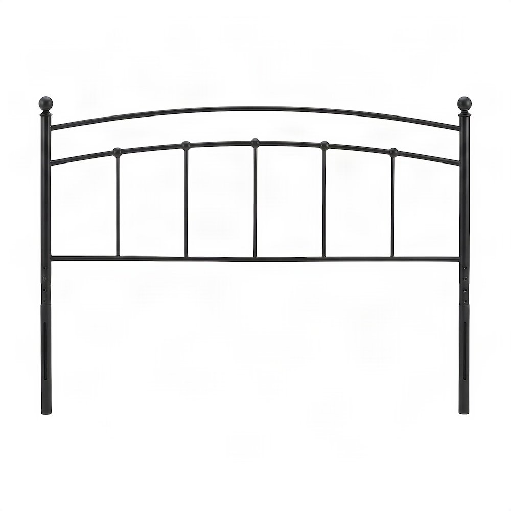 Metal King Size Headboard Only, Free Standing with Arched Frame, Black