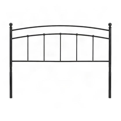 Metal King Size Headboard Only, Free Standing with Arched Frame, Black