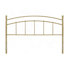 Metal King Size Headboard Only, Free Standing with Arched Frame, Gold