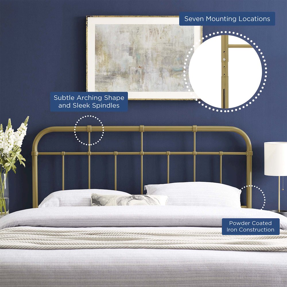 Alessia Metal Twin Headboard