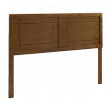 Industrial-Style Wood Twin Headboard, Twin XL Dorm Bed Compatible, Walnut
