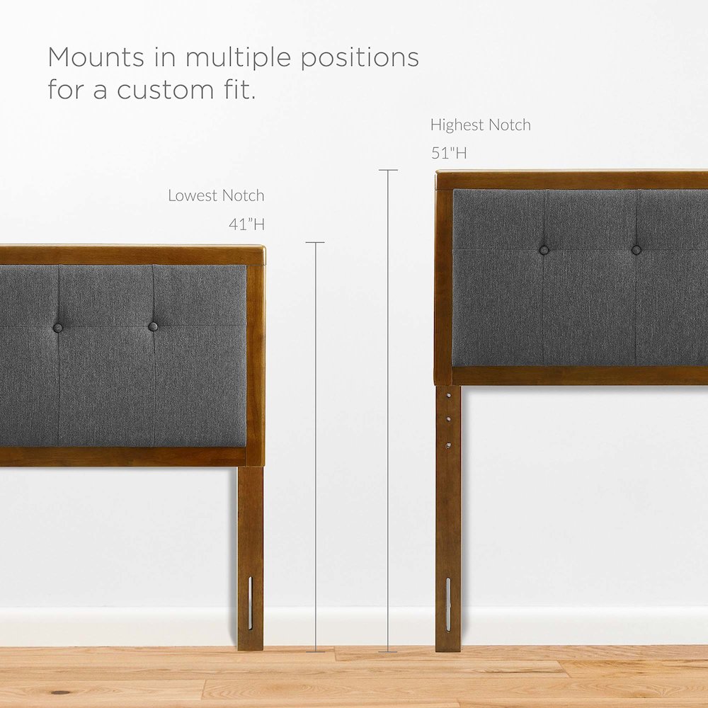Draper Tufted Fabric and Wood Full Headboard
