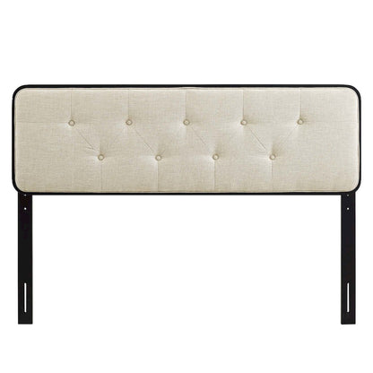 Collins Tufted Fabric and Wood Queen Headboard