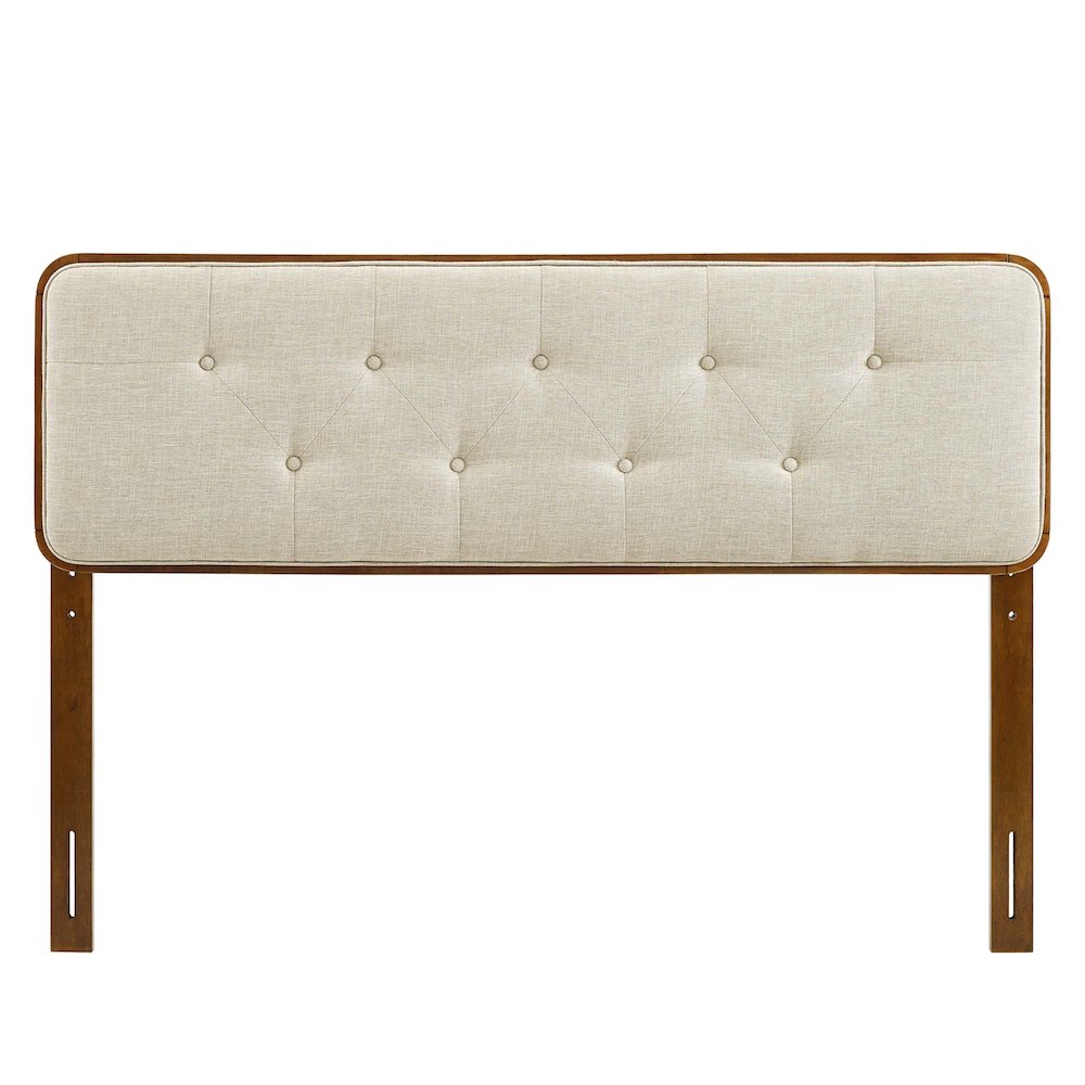 Collins Tufted Fabric and Wood King Headboard