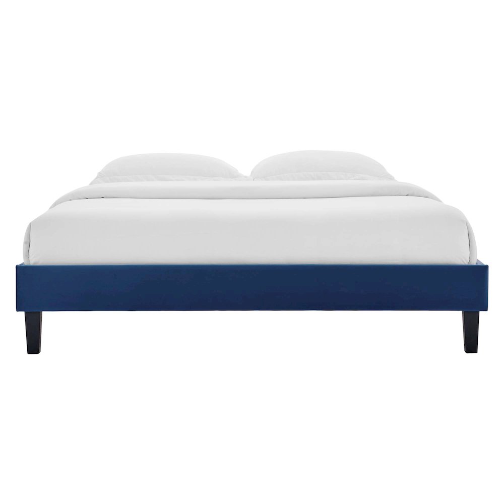 Reign Performance Velvet King Platform Bed Frame