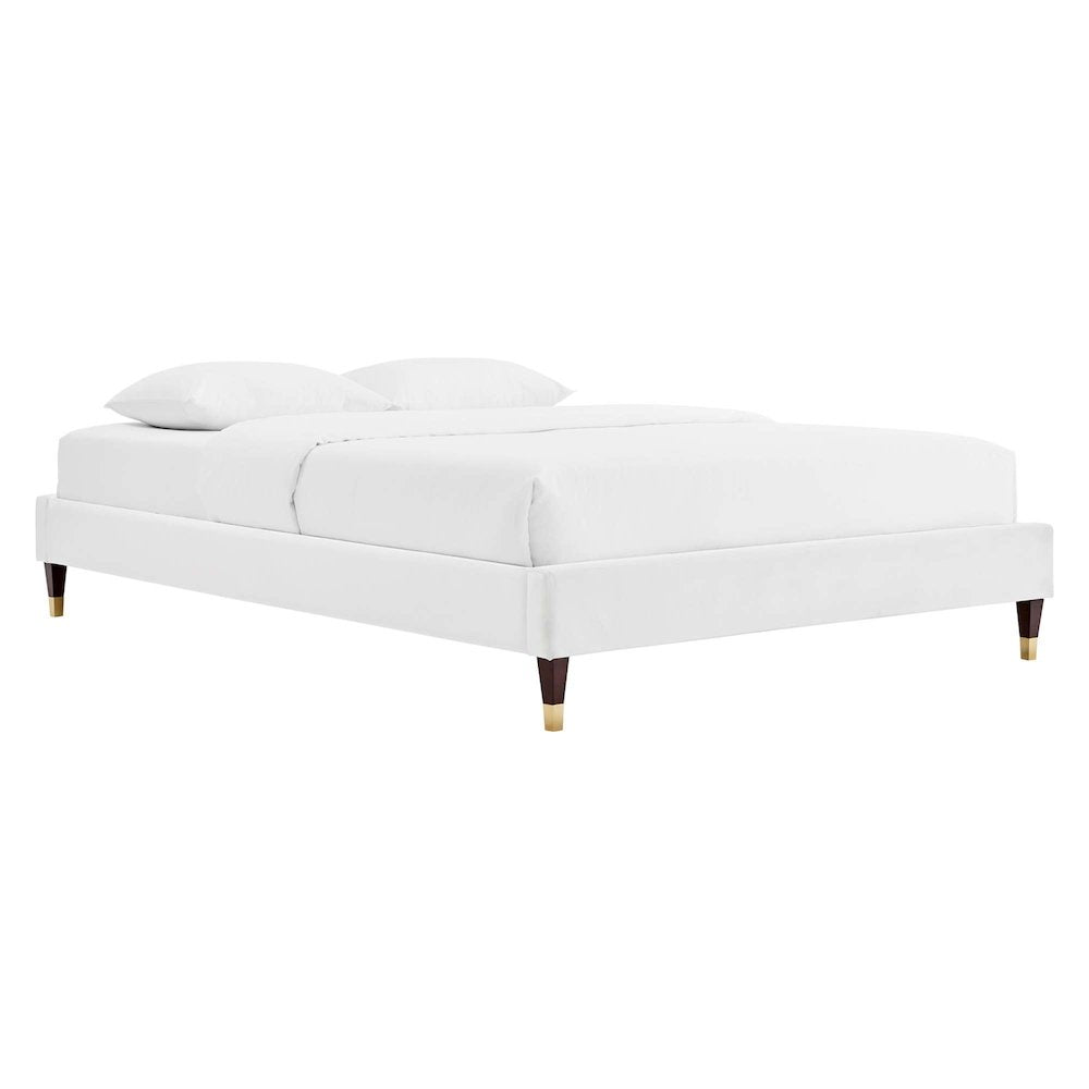 Harlow Performance Velvet Twin Platform Bed Frame