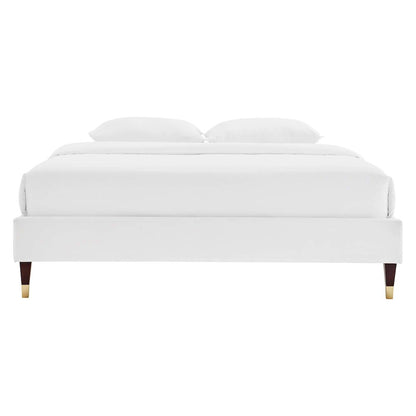 Harlow Performance Velvet Full Platform Bed Frame