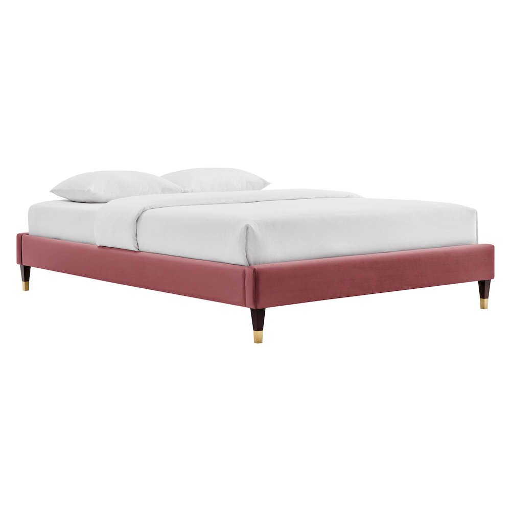 Harlow Performance Velvet Queen Platform Bed Frame