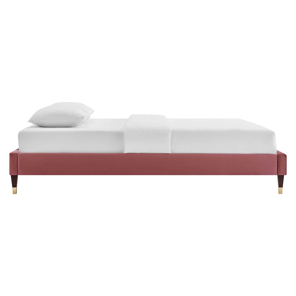 Harlow Performance Velvet Queen Platform Bed Frame