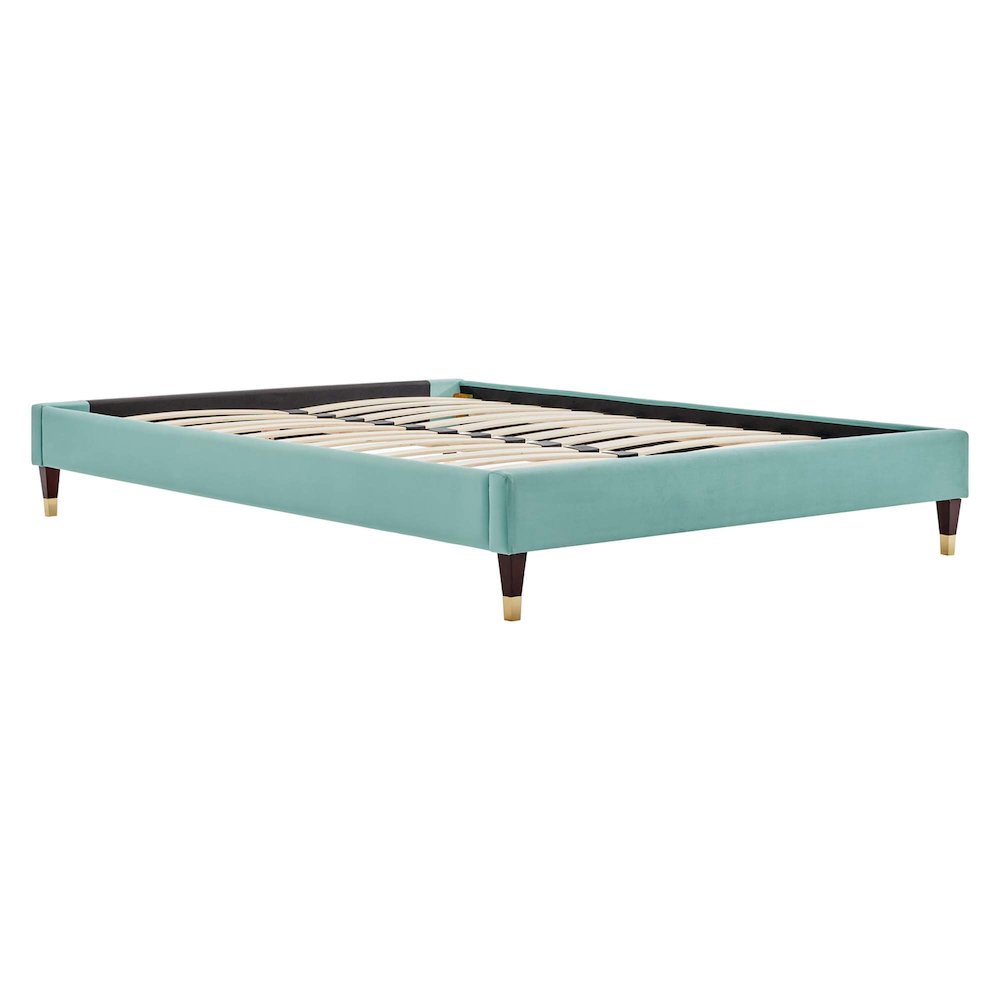 Harlow Performance Velvet Queen Platform Bed Frame
