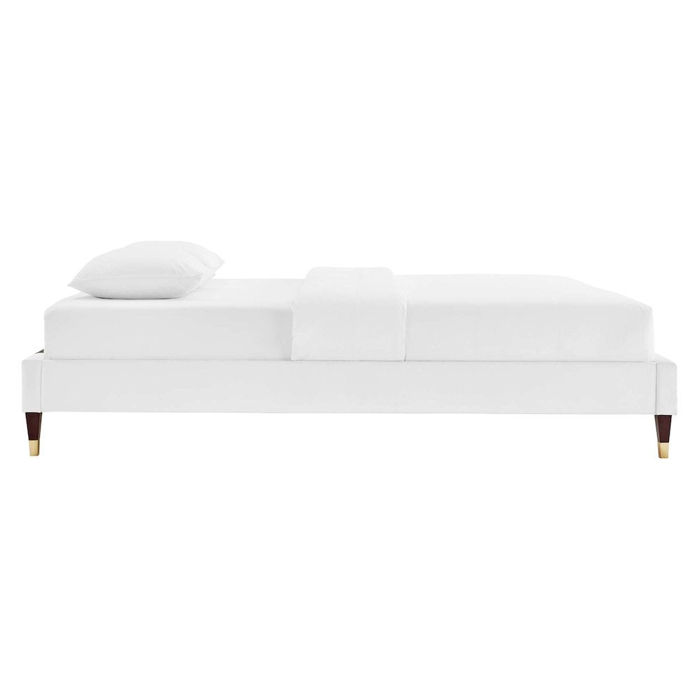 Harlow Performance Velvet Queen Platform Bed Frame