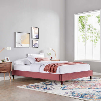 Harlow Performance Velvet King Platform Bed Frame