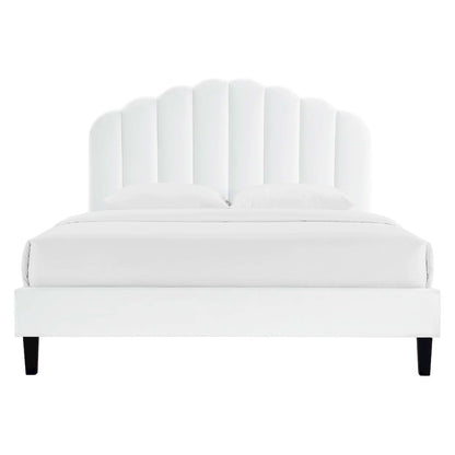 Daisy Performance Velvet Queen Platform Bed