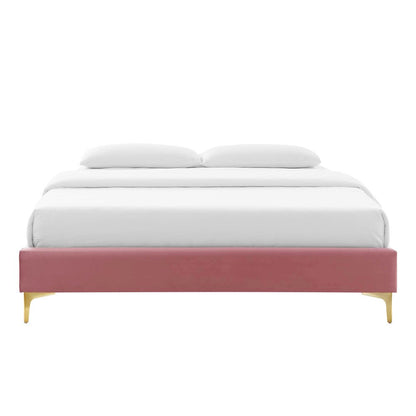 Sutton Performance Velvet Full Bed Frame