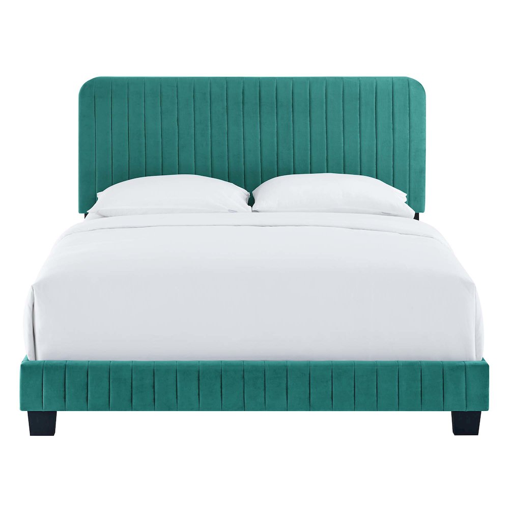 Celine Channel Tufted Performance Velvet Full Bed