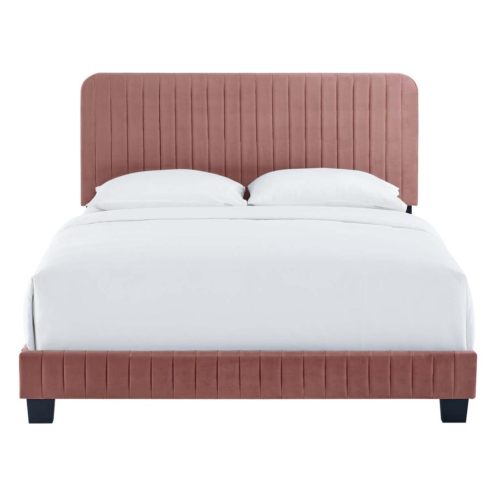 Celine Channel Tufted Performance Velvet Twin Bed