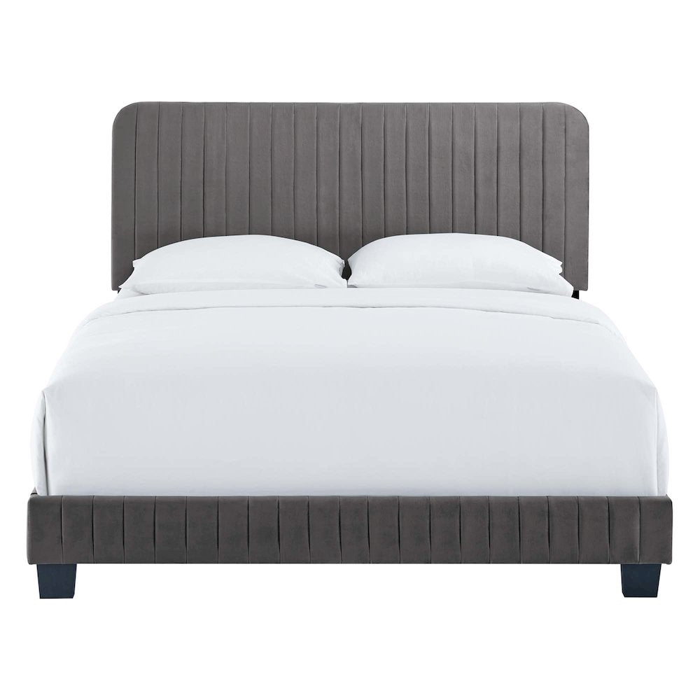 Celine Channel Tufted Performance Velvet Queen Platform Bed