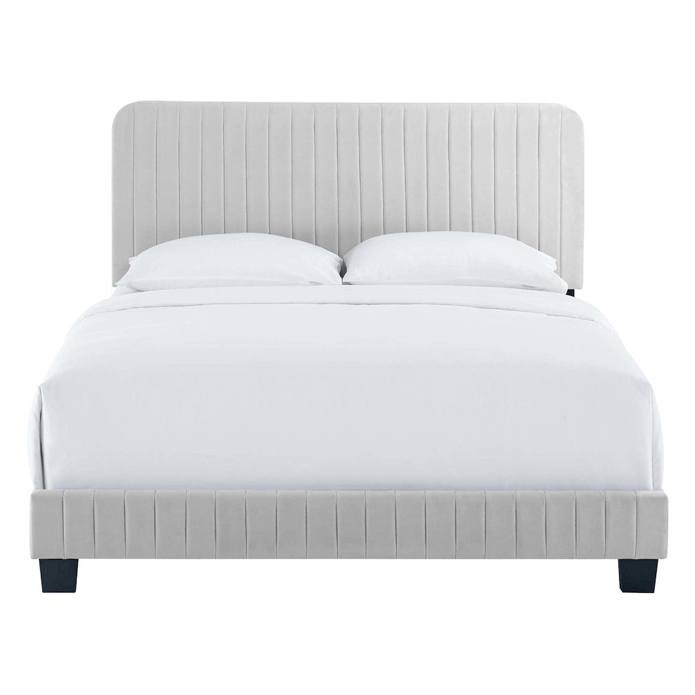 Celine Channel Tufted Performance Velvet Twin Platform Bed