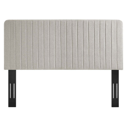 Milenna Channel Tufted Upholstered Fabric King/California King Headboard