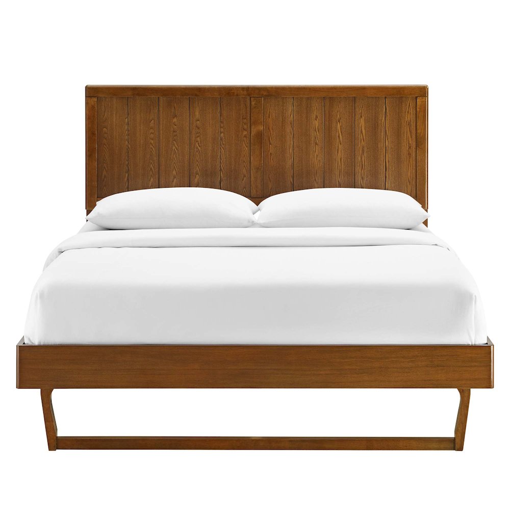 Alana Wood Queen Platform Bed With Angular Frame