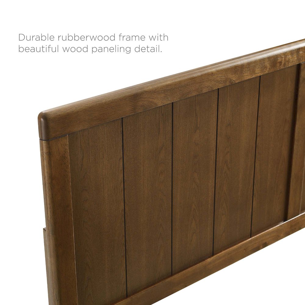 Alana Wood Queen Platform Bed With Angular Frame