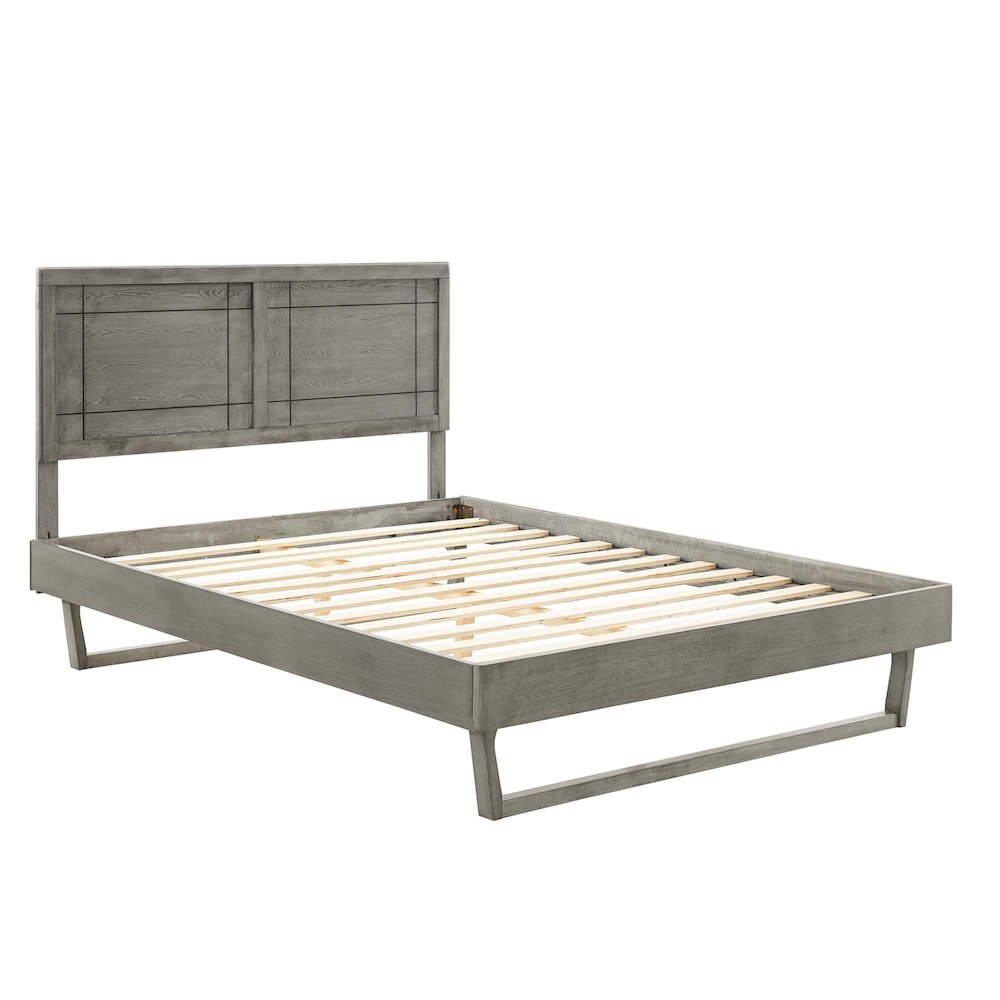 Marlee Wood Queen Platform Bed With Angular Frame
