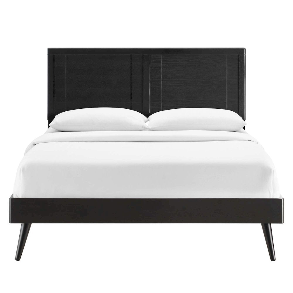 Marlee Wood Queen Platform Bed With Splayed Legs