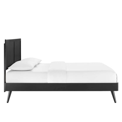 Alana Wood King Platform Bed With Splayed Legs