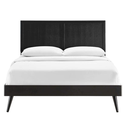 Alana Wood King Platform Bed With Splayed Legs