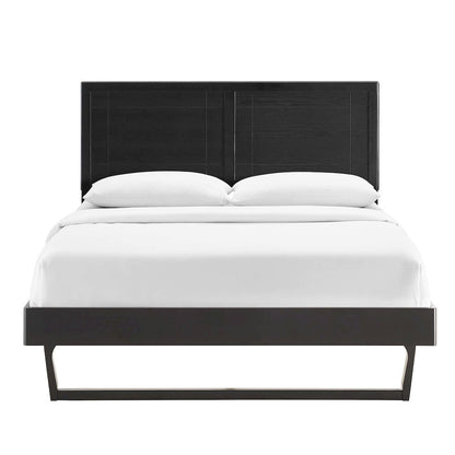 Marlee Wood Full Platform Bed With Angular Frame