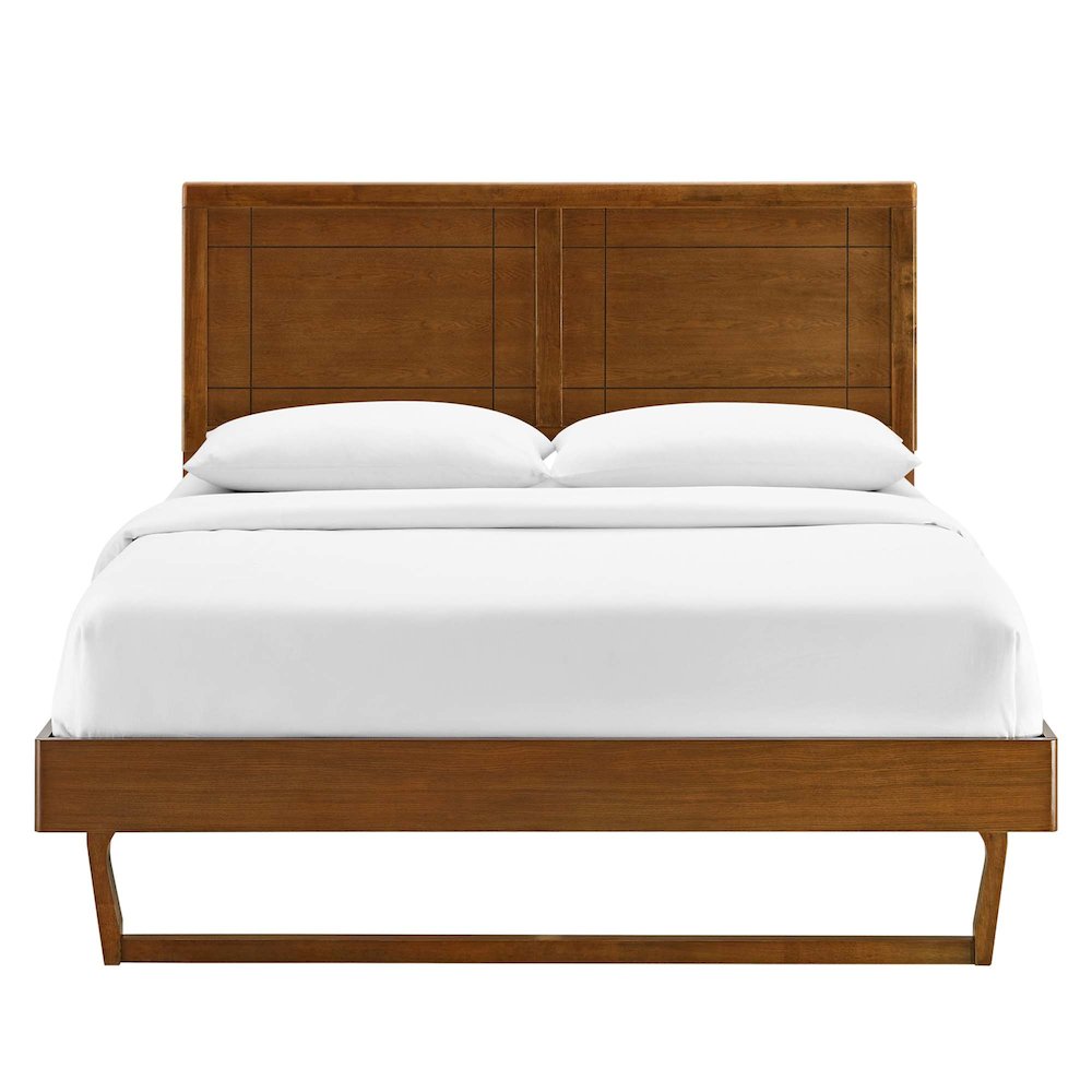 Marlee Wood Full Platform Bed With Angular Frame