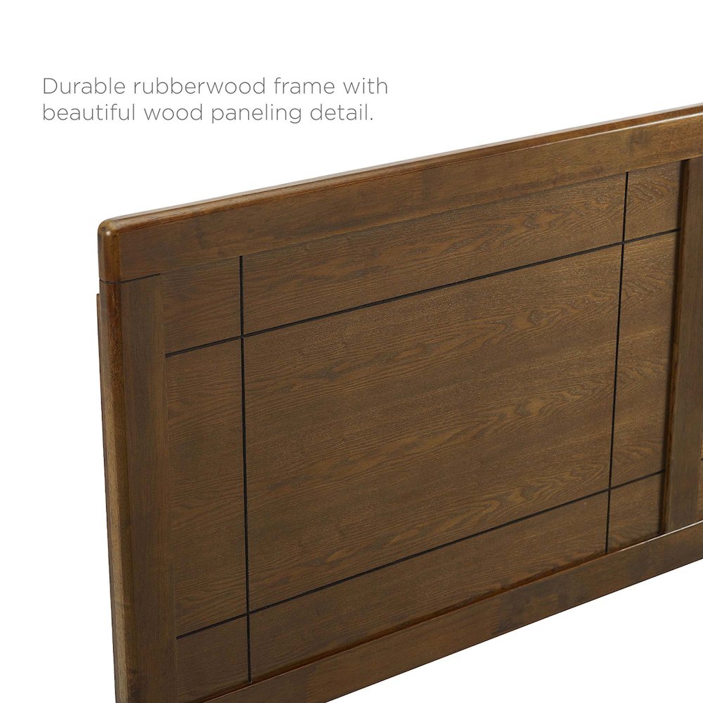 Marlee Wood Full Platform Bed With Angular Frame