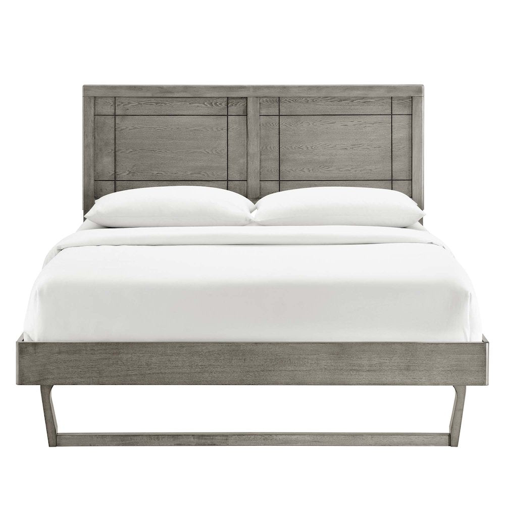 Marlee Wood King Platform Bed With Angular Frame