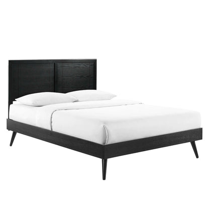Marlee Wood Full Platform Bed With Splayed Legs