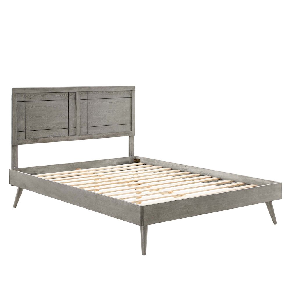 Marlee Wood Twin Platform Bed With Splayed Legs