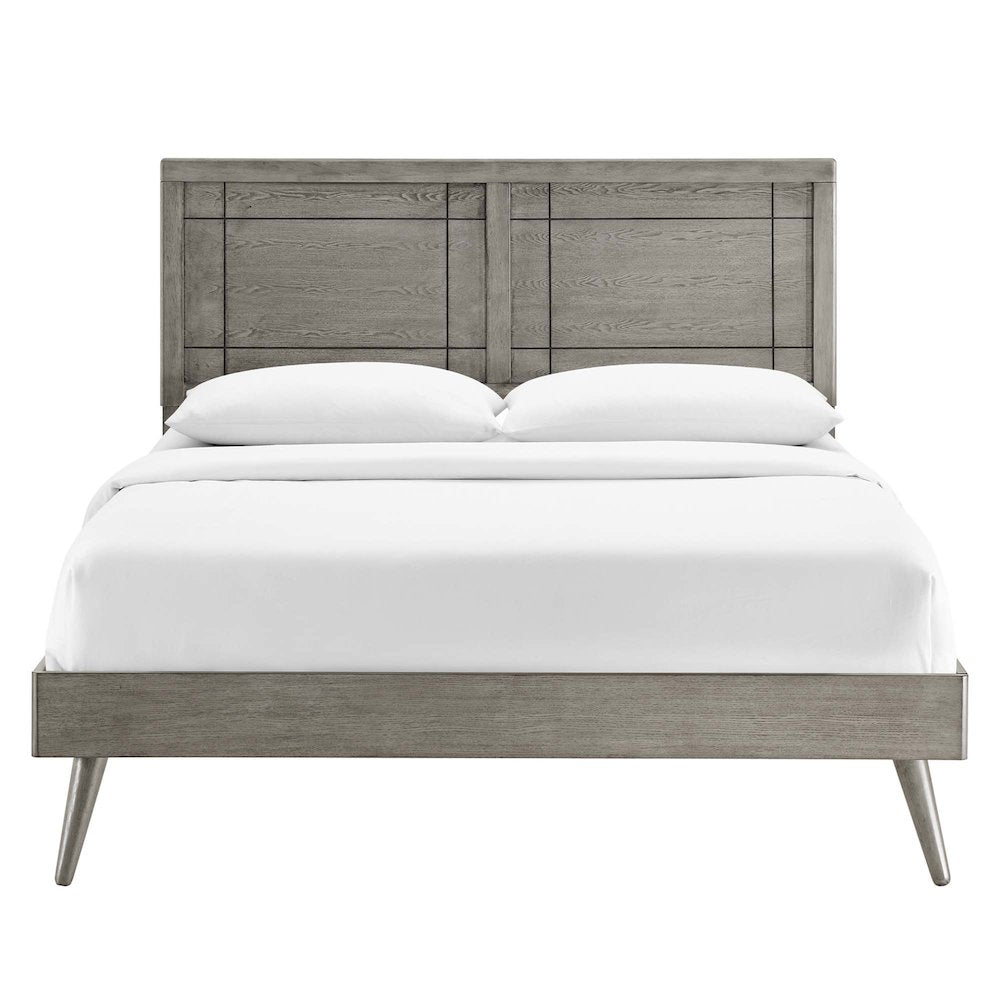 Marlee Wood Twin Platform Bed With Splayed Legs