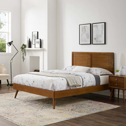 Marlee Wood Twin Platform Bed With Splayed Legs