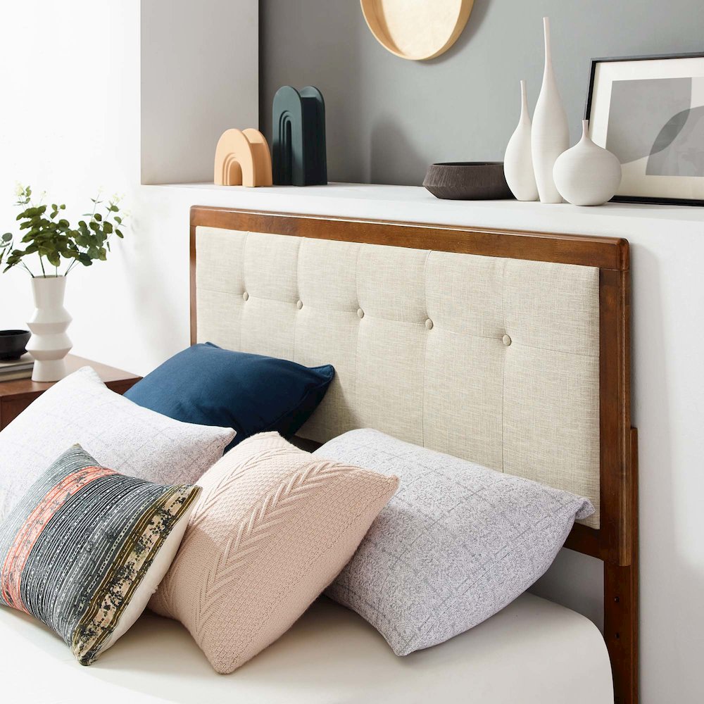 Willow Wood King Platform Bed With Angular Frame