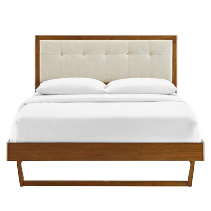 Willow Wood King Platform Bed With Angular Frame
