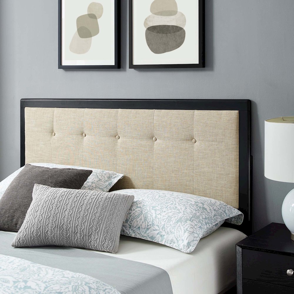 Willow Wood King Platform Bed With Splayed Legs