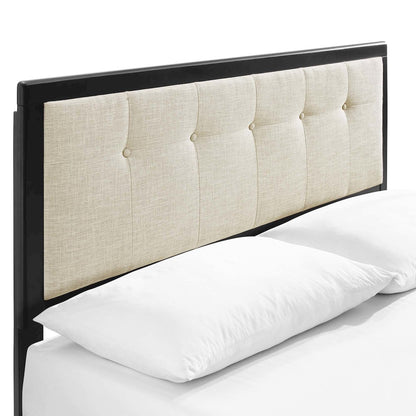 Willow Wood King Platform Bed With Splayed Legs