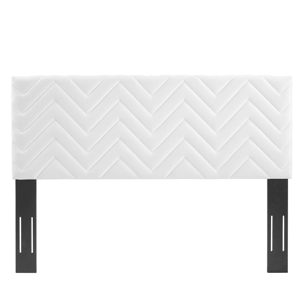 Mercy Chevron Tufted Performance Velvet Full/Queen Headboard