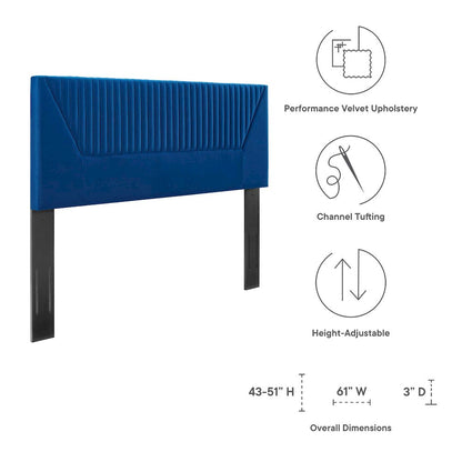 Patience Channel Tufted Performance Velvet King/California King Headboard