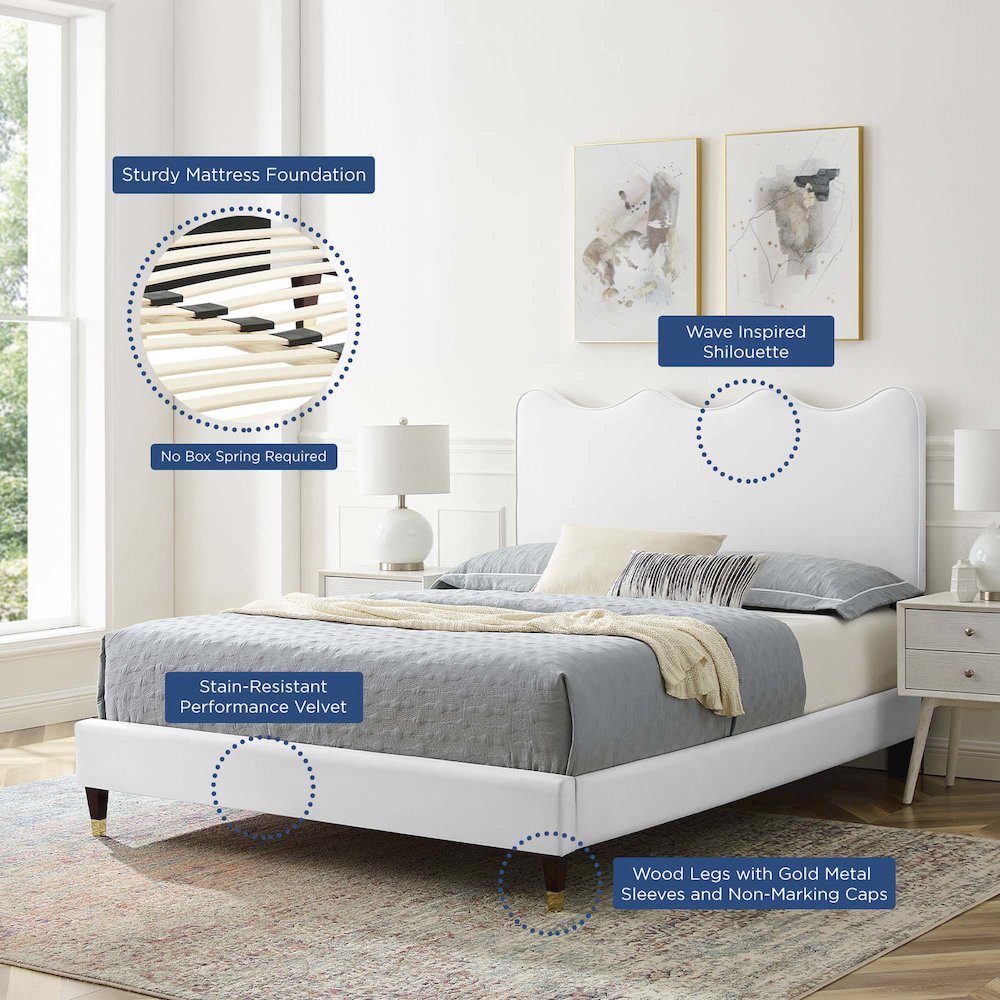 Current Performance Velvet Full Platform Bed