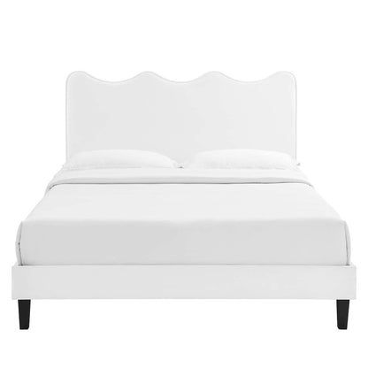 Current Performance Velvet Queen Platform Bed