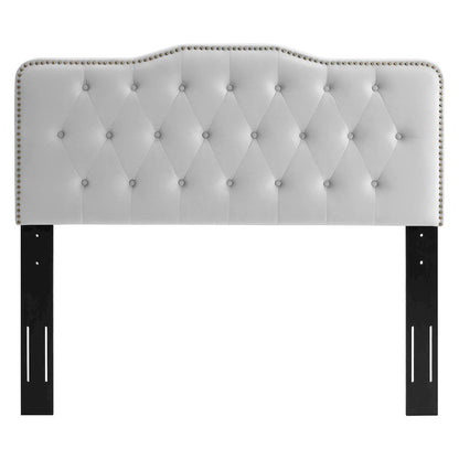 Amber Tufted Performance Velvet Twin Platform Bed