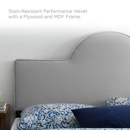 Sunny Performance Velvet Full Bed - Light Gray MOD-7028-LGR